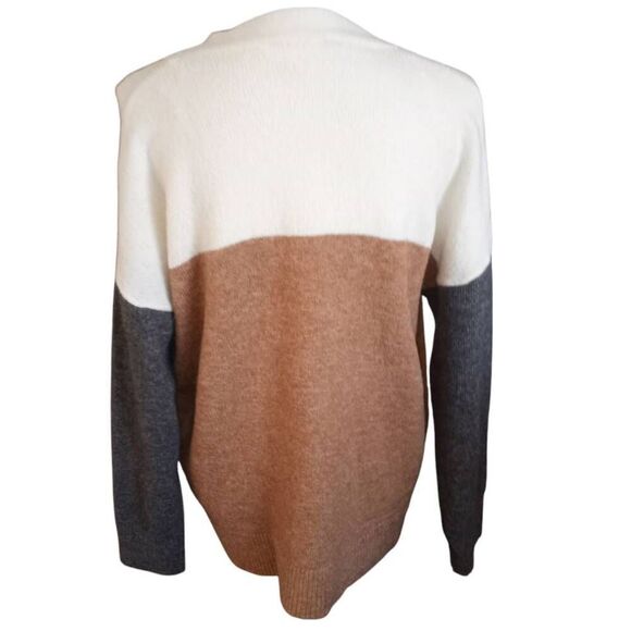 RED DRESS BOUTIQUE COZY COFFEE SHOP CARDIGAN GRAY, TAN, & CREAM SZ.M EUC.  WORN - Picture 5 of 8